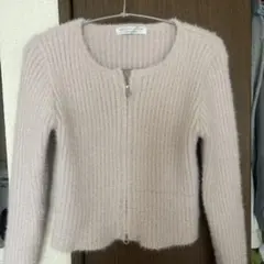 洋服　レディース　ジップニットカーディガン