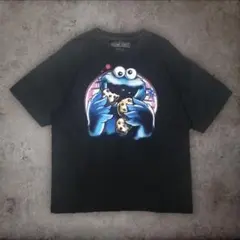 【良品】Sesame Street ダーク クッキーモンスター Tシャツ XLのサムネイル