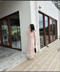 週末値下げ【新品未使用】I_am アイアム　flower embroidery