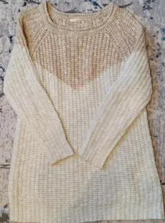 ツートーンカラーニットセーター Lサイズ