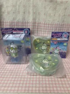 サンリオ Happyくじ ナイトプール ポチャッコ　フィギュアとポーチ他