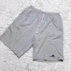 【c9118】new balance ハーフパンツ　グレー　ウエストゴム