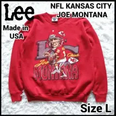 90s USA製 NFL カンザスシティ ジョー・モンタナ スウェット Lのサムネイル