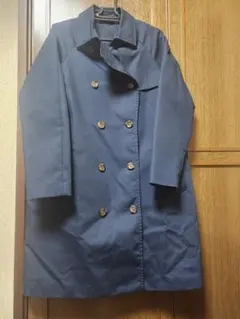 GU ネイビー ダブルブレスト トレンチコー卜 ライナー取り外し可能 XL