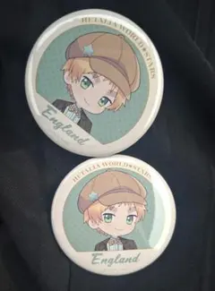 イギリス ヘタリア 缶バッジ Suspenders Styleドレセレmini