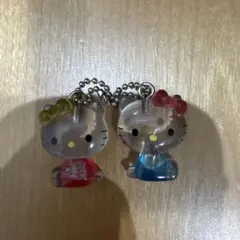 ハローキティ クリアマスコット キーホルダー 2個セット