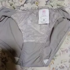 グレー Mサイズ 花柄レースショーツ新品