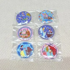 バンダイ　ディズニー刺繍缶バッジ　6個セット ビスケット　食玩