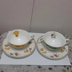 ナルミ☆ボーンチャイナ☆カップ&ソーサー☆ペアセット