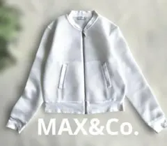 美品 MAX&Co. メッシュブルゾン ホワイト 軽量 羽織り ジップアップ通年のサムネイル