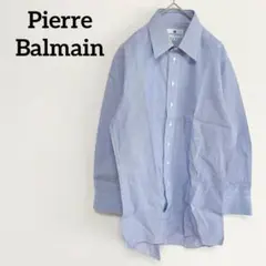 Pierre Balmain ピエールバルマン シャツ ストライプ 仕事 古着のサムネイル