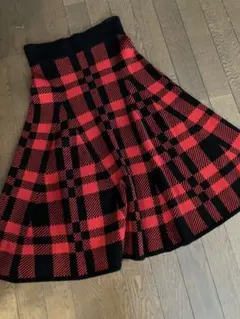 Polo Ralph Lauren フレアスカート XS 赤黒チェック