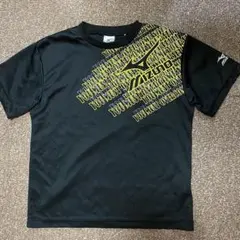 Mizuno ブラック Tシャツ　イエローのグラフィックプリントのサムネイル