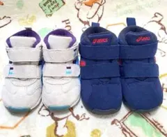 ASICS スニーカー ホワイト ネイビー 2足セット