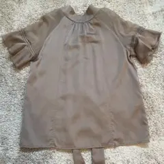 SNIDEL ベージュ フリル袖 シャツ