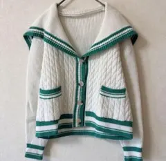 セーラーカーディガン ホワイト グリーン Spick and Span好きな方