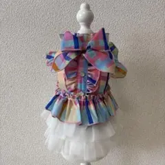 ene☆ CHECK＆TULLEワンピース サイズ1