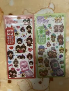 【正規品】平成はっぴーフォン モンチッチ シール・ステッカー 2枚セット