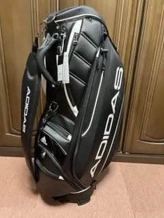 ◆ 今晩だけセール 超美品 キャディバッグ アディダス 9.5インチ ブラック adidas アディダス 9.5型 アスリートプロモデル キャディバッグ