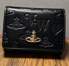 新品未使用 Vivienne Westwood 三つ折り財布 ブラック 銀マーク - メルカリ