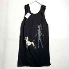 M20107 フェアリースタイル フラワークロスエプロン 黒 M-Lのサムネイル