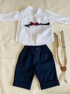 フォーマルセット ホワイトシャツ ネイビーパンツ