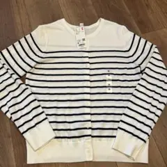 UNIQLO ユニクロ UVカットクルーネックカーディガン ボーダー