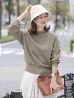 新品　DOORS 『蓄熱』ボトルネックKNITプルオーバー　TOP BEIGE