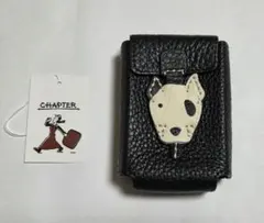 本革製　ブルテリア　小物入れ（黒）