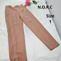 【おしゃれ⭐N.O.R.C】くすみオレンジ　スラックス　パンツ　裏地無しふ