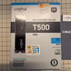 極美品 Crucial T500 1TB PCIe Gen4 NVMe 納品書付