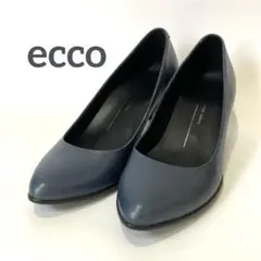 エコー　ecco パンプス　レザー　ネイビー　36