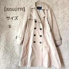 【ジャスグリッティーJUSGLITTY】レディーストレンチコートSサイズベージュ