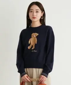 ネイビーニットクマ