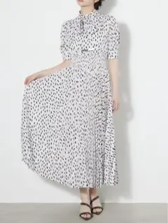 新品♡Andrea&Co♡ドットベルテッドシャツワンピース - メルカリ