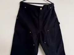 スペシャル アメリカ製 36X32 W36 カーハート ダブルニー パンツ 黒