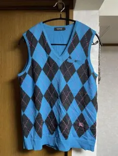 バーバリー　ブラックレーベル　ニット　ベスト　アーガイル柄