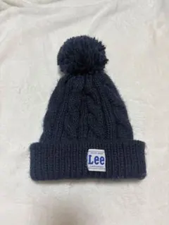 Lee ニット帽 ビーニー ネイビー ポンポン