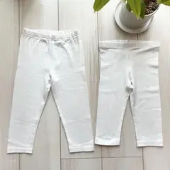 ユニクロ110cm＆プチバトー 104cm 白　レギンス 2点セット