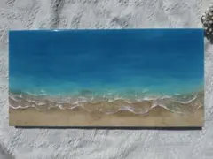 海レジン　アートパネル　波レジンのサムネイル