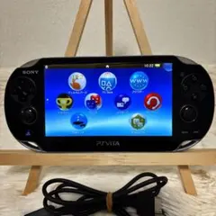 【美品】PS Vita PCH-1000 ブラック　充電ケーブル