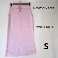 CIAOPANIC TYPYリブニットタイトスカート　ピンク　S