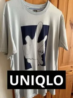 アートプリントTシャツ ライトグレー