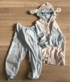 ふわふわ！シナモンパジャマ　　フリース フード付き ルームウェアセット