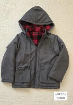 ☆BEBE☆フード付き 中綿入りコート　130cm