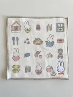 新品】ミッフィー ★ミニハンカチ　ガーゼ&タオル地　綿100%