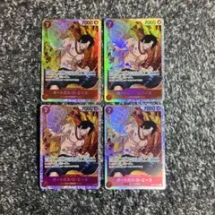 ワンピースカード【人気‼️】エース 赤デッキ強化パーツ SR 4枚セット❗️