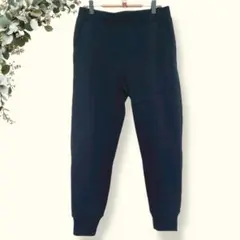 UNIQLO【L】ブロックテックフリースパンツ/裏起毛/楽ちん/ズボン/ブラック