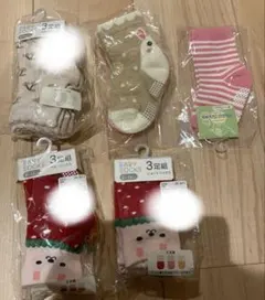 キッズ靴下 3足組 15cm まとめ売り　13足　女の子