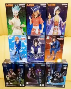 9体セット　鬼滅の刃　名探偵コナン　他　プライズ　フィギュア　まとめ売り